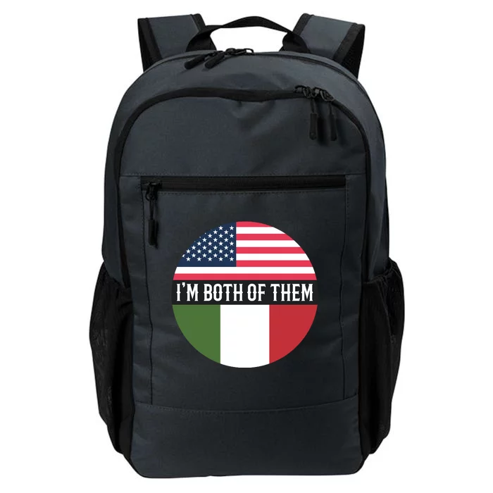 I Am Both Of Them American And Italian Flags Daily Commute Backpack