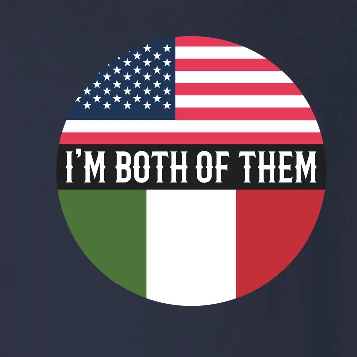 I Am Both Of Them American And Italian Flags Toddler Long Sleeve Shirt