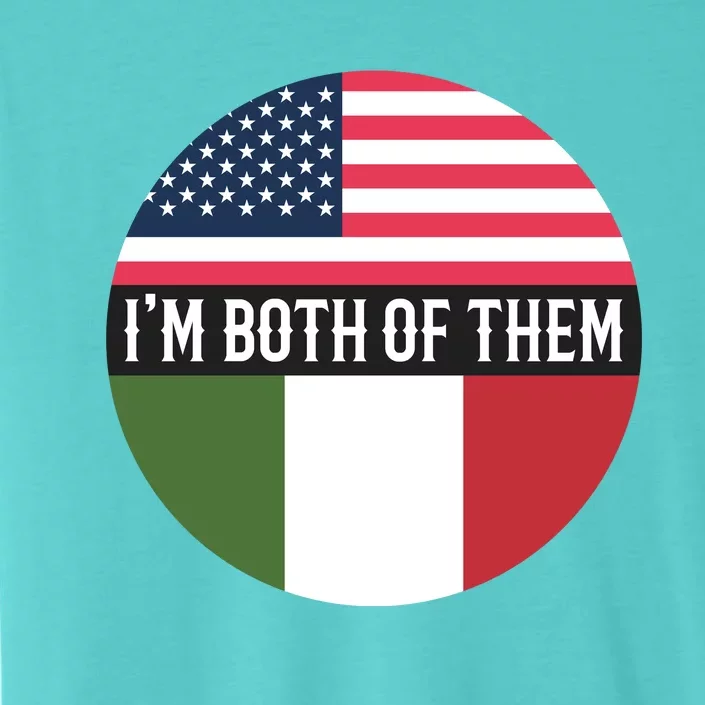 I Am Both Of Them American And Italian Flags ChromaSoft Performance T-Shirt