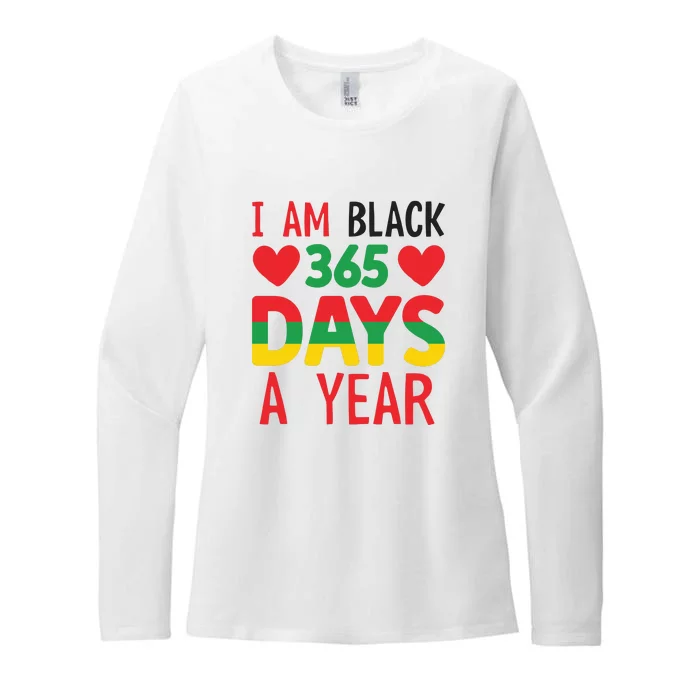 I Am Black 365 Days A Year For Black History Month Gift African Pride Womens CVC Long Sleeve Shirt