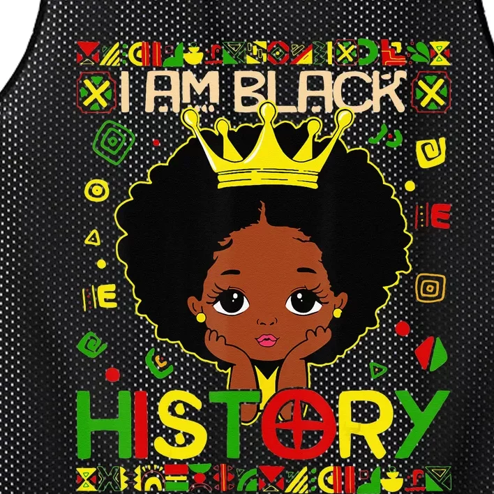 I Am Black History Month African American Mesh Reversible Basketball Jersey Tank