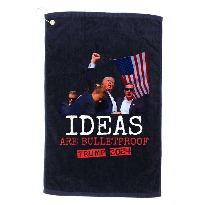 Ideas Are Bulletproof Trump 2024 Platinum Collection Golf Towel