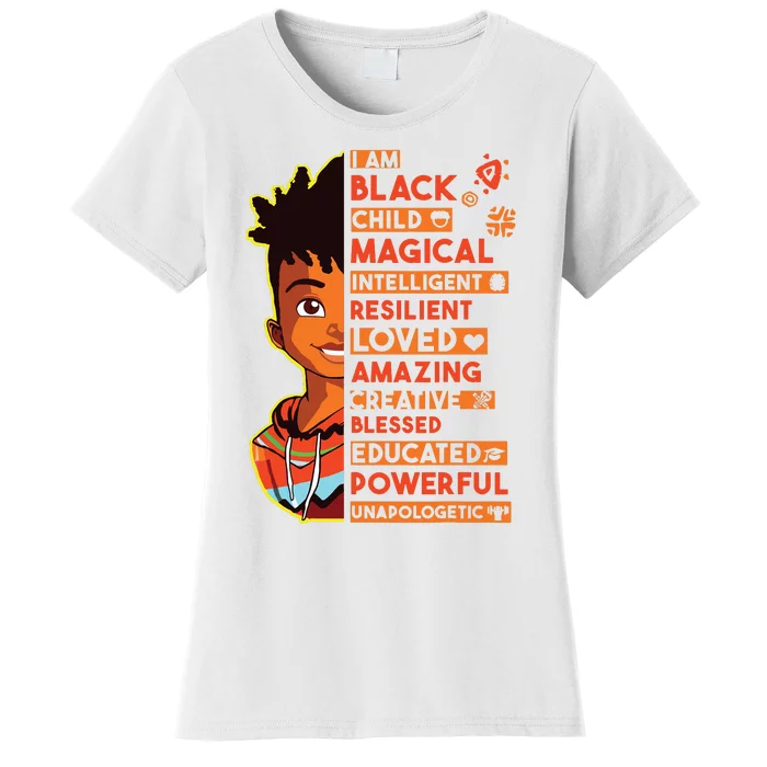 I Am Black History Month Boy African American Women's T-Shirt