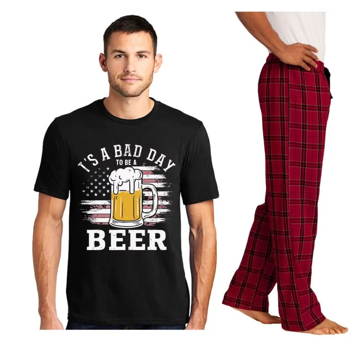 Its A B.A.D Day To Be A Beer Funny Vintage Drink Beer Pajama Set