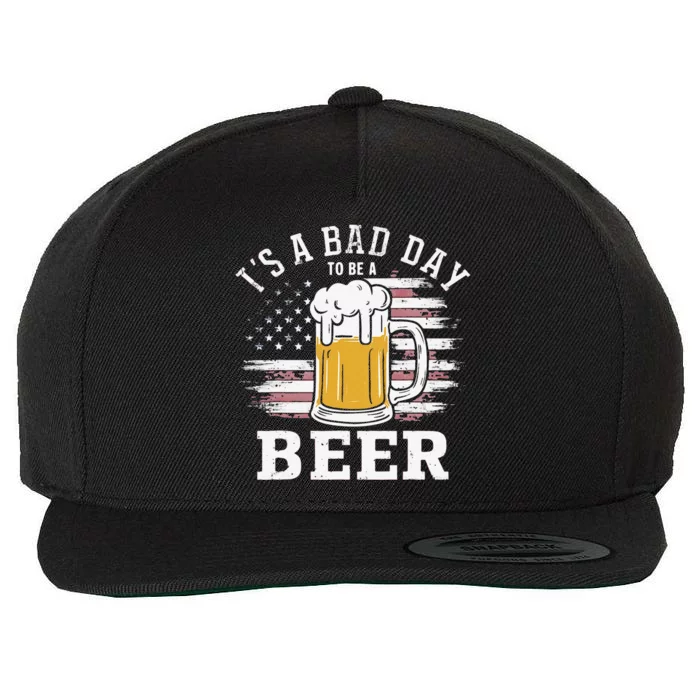 Its A B.A.D Day To Be A Beer Funny Vintage Drink Beer Wool Snapback Cap