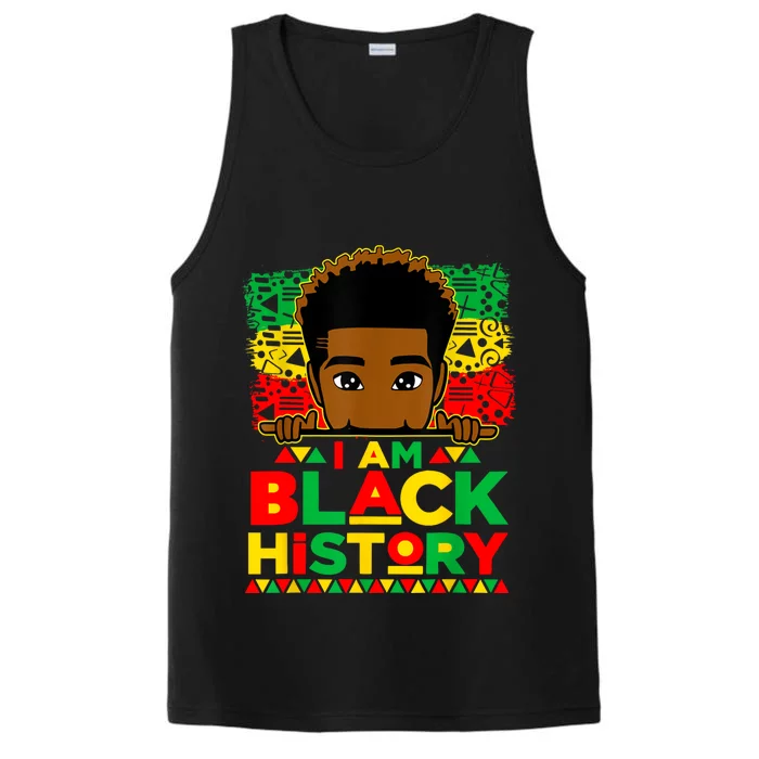 I Am Black History Month African American For Boy Performance Tank