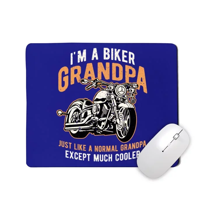 I'm A Biker Grandpa Funny Motorcycle Rider Biker Cool Gift Mousepad