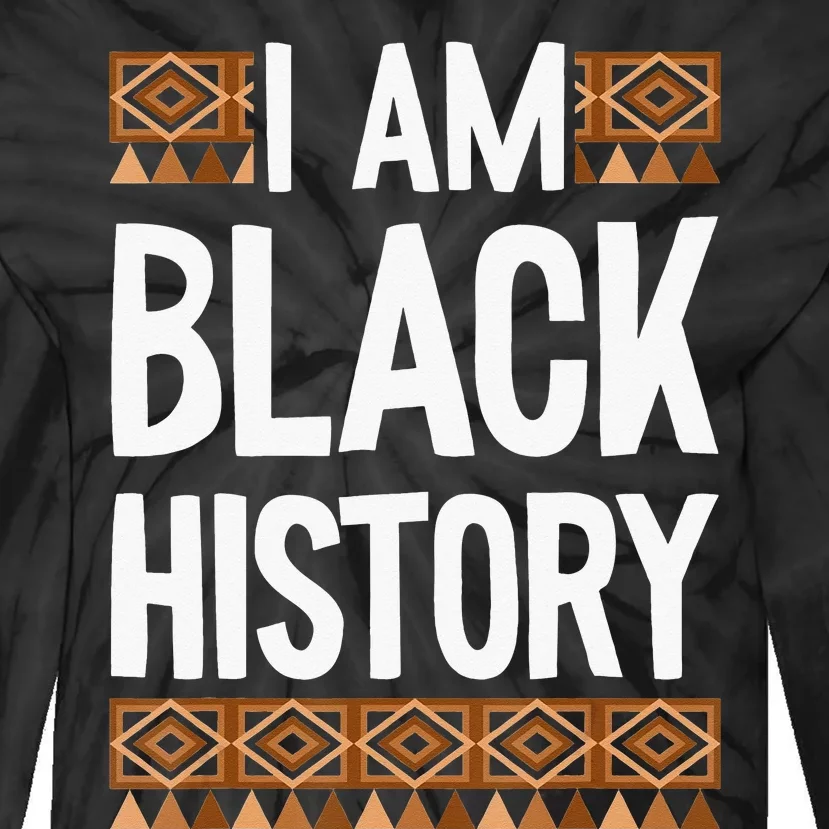 I Am Black History Month Melanin Pride Pan African American Tie-Dye Long Sleeve Shirt