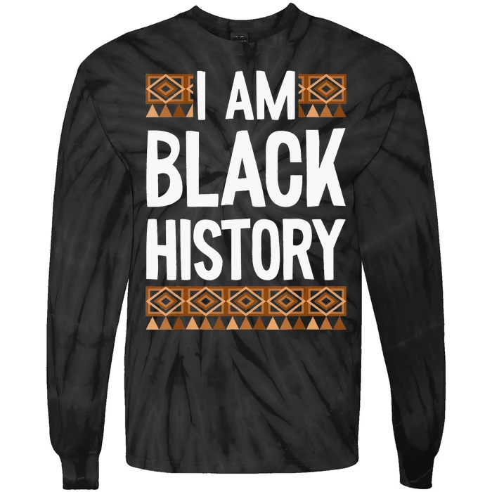 I Am Black History Month Melanin Pride Pan African American Tie-Dye Long Sleeve Shirt