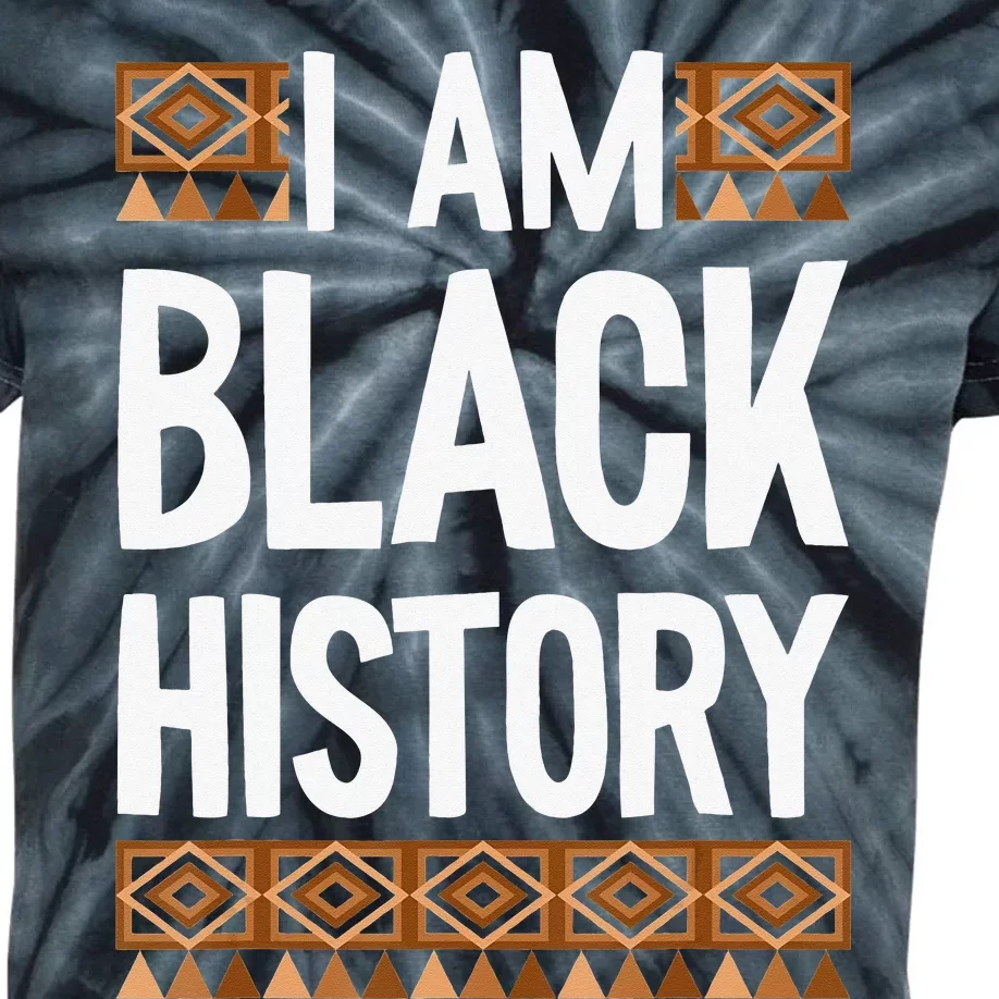 I Am Black History Month Melanin Pride Pan African American Kids Tie-Dye T-Shirt