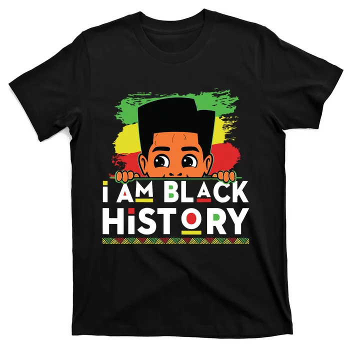 I Am Black History For Boy Black History Month T-Shirt