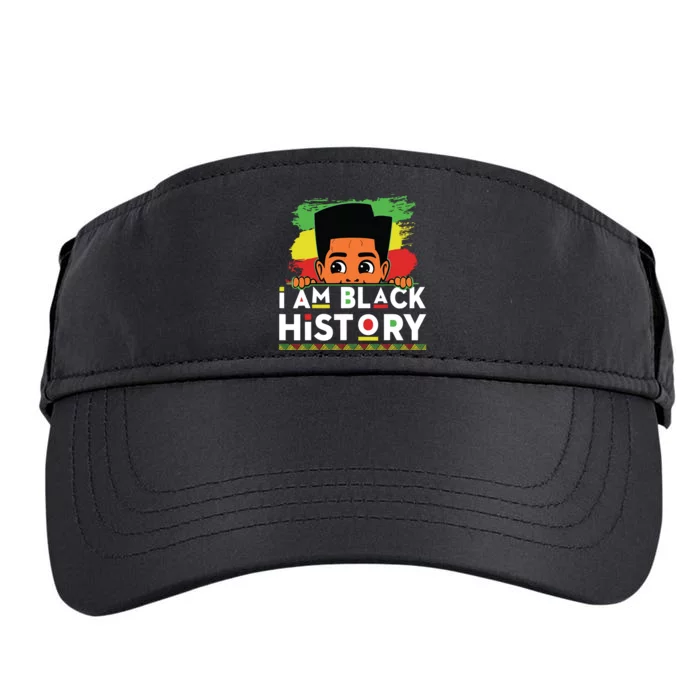 I Am Black History For Boy Black History Month Adult Drive Performance Visor