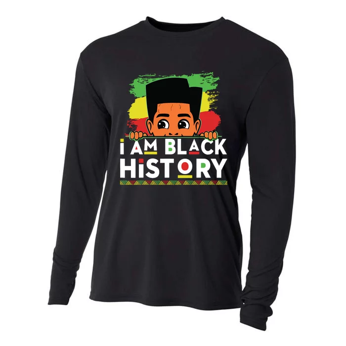 I Am Black History For Boy Black History Month Cooling Performance Long Sleeve Crew