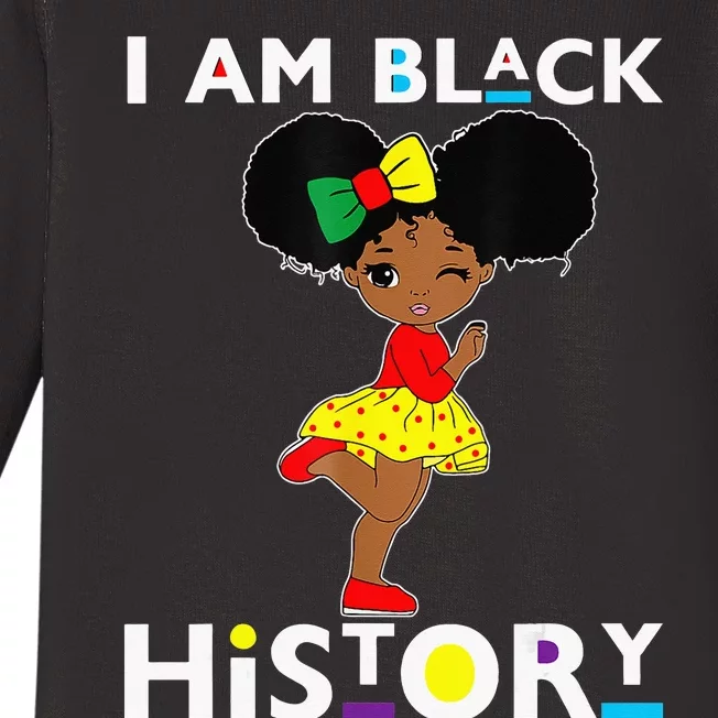 I am Black History Month Afro American Baby Long Sleeve Bodysuit