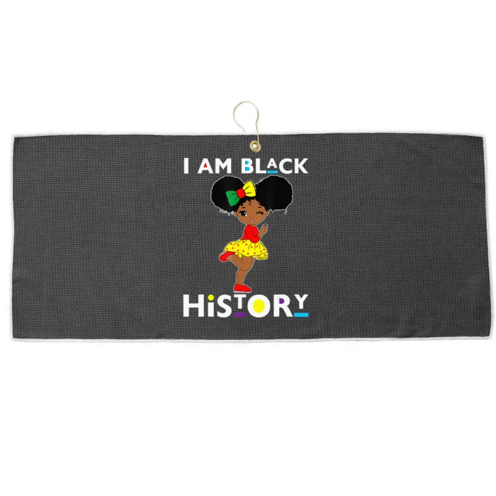 I am Black History Month Afro American Large Microfiber Waffle Golf Towel