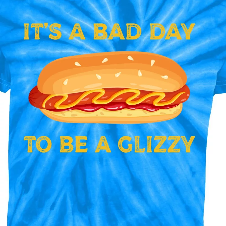 It’s A Bad Day To Be A Glizzy Hotdog Kids Tie-Dye T-Shirt