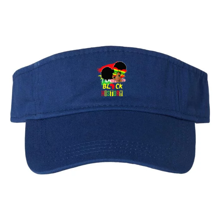 I Am Black History Month Black Melanin Valucap Bio-Washed Visor