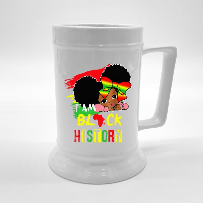 I Am Black History Month Black Melanin Front & Back Beer Stein