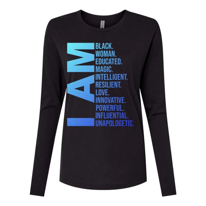 I Am Black Black History Month Educated Black Gift Womens Cotton Relaxed Long Sleeve T-Shirt