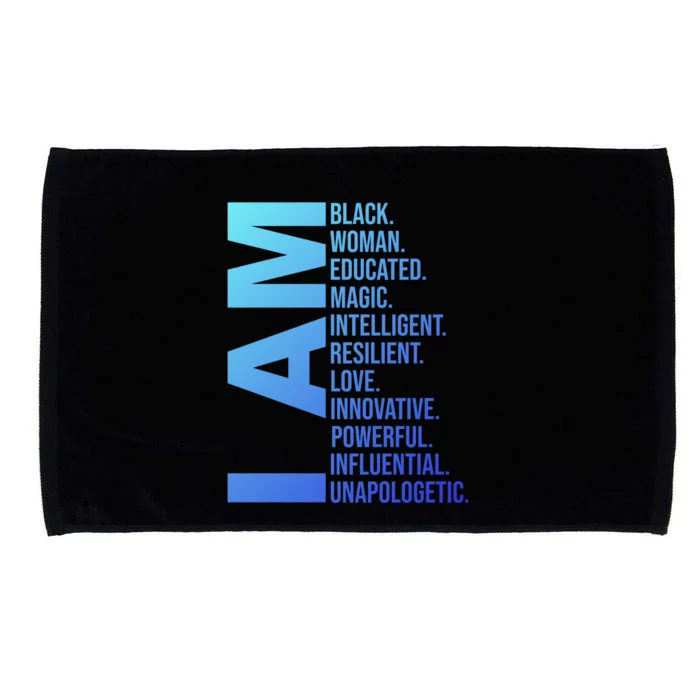 I Am Black Black History Month Educated Black Gift Microfiber Hand Towel