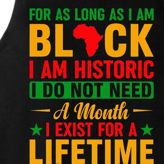 I Am Black Every Month But This Month I'm Blackity Black Ladies Tri-Blend Wicking Tank