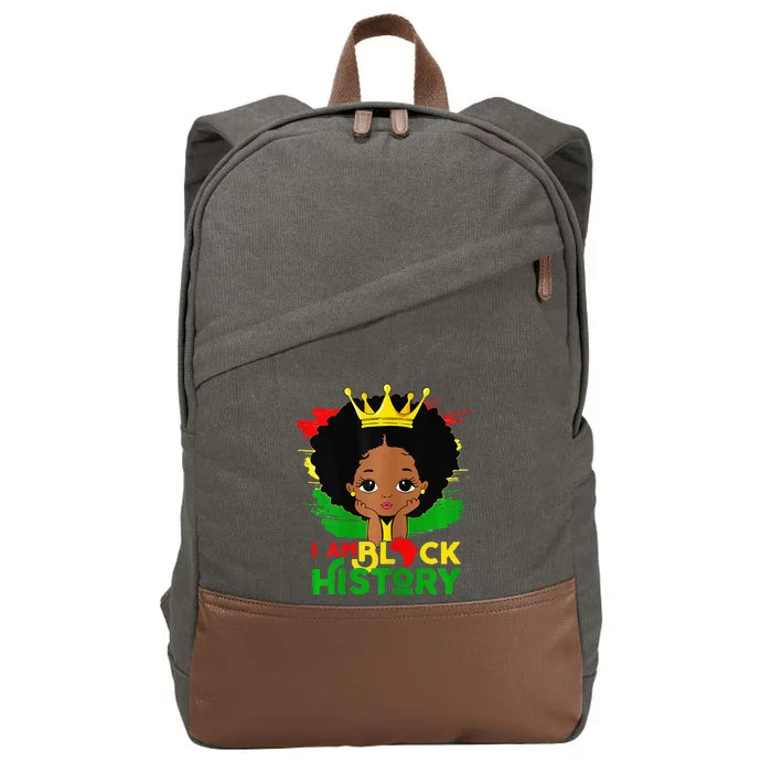 I Am Black History Black History Month Cotton Canvas Backpack