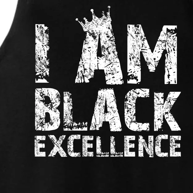 I Am Black Excellence Ladies Tri-Blend Wicking Tank