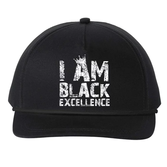 I Am Black Excellence Snapback Five-Panel Rope Hat