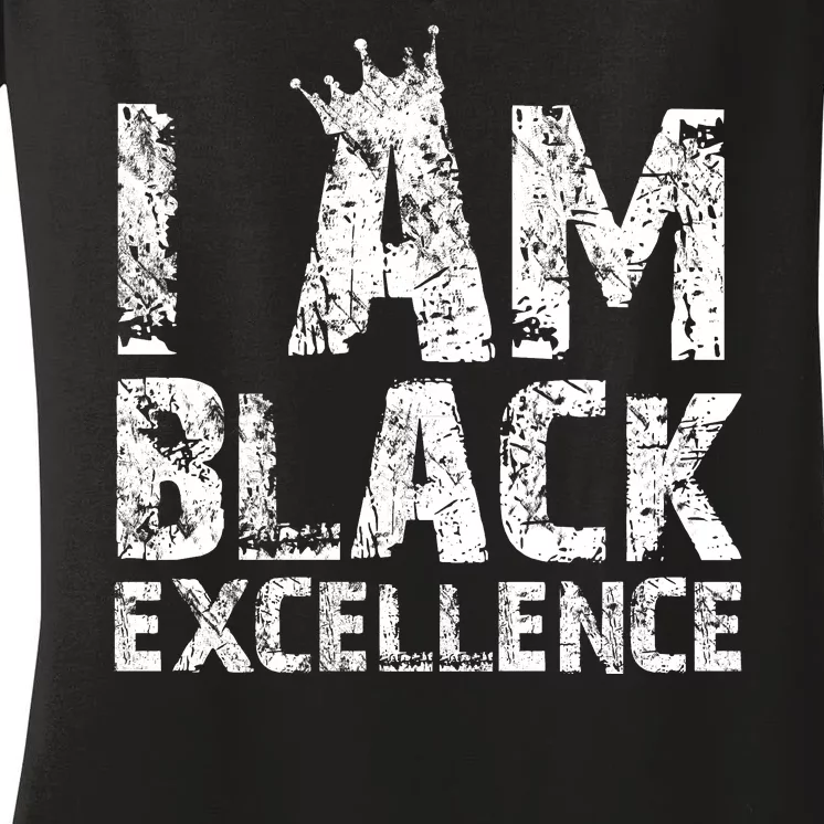 I Am Black Excellence Women's V-Neck T-Shirt