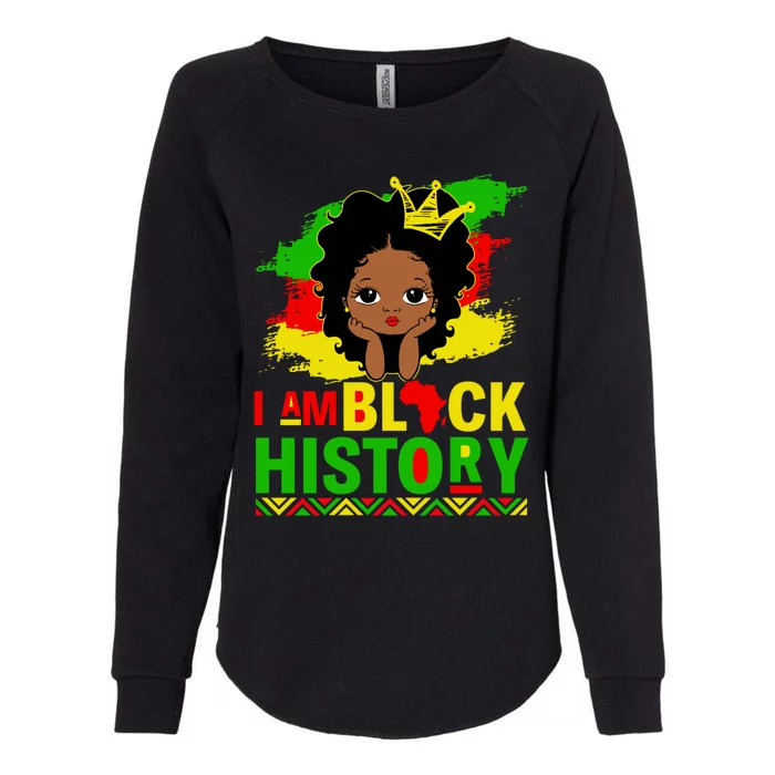 I Am Black History Cute Afro Juneteenth Black History Gift Womens California Wash Sweatshirt