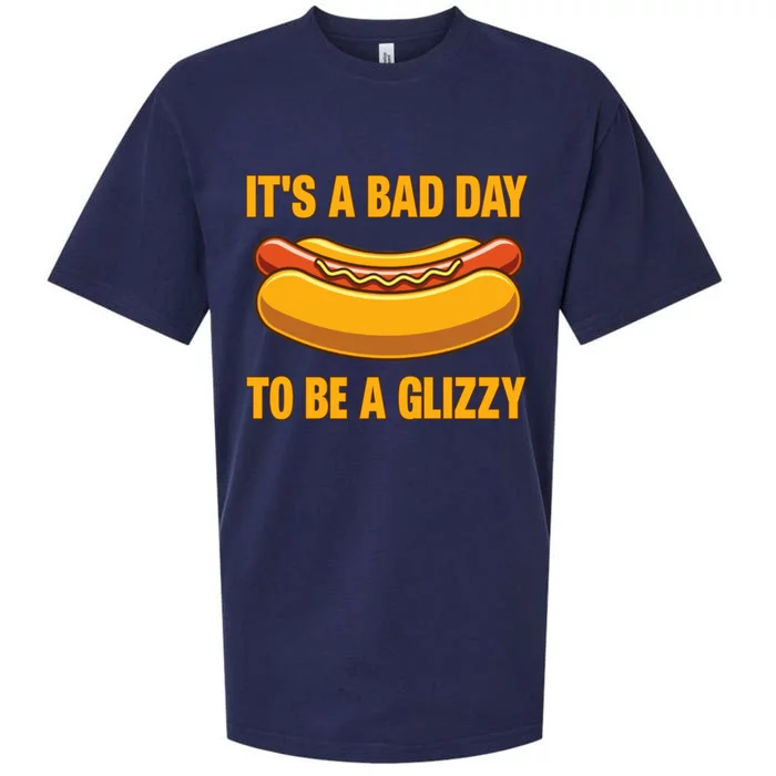 It’s A Bad Day To Be A Glizzy Hotdog Sueded Cloud Jersey T-Shirt