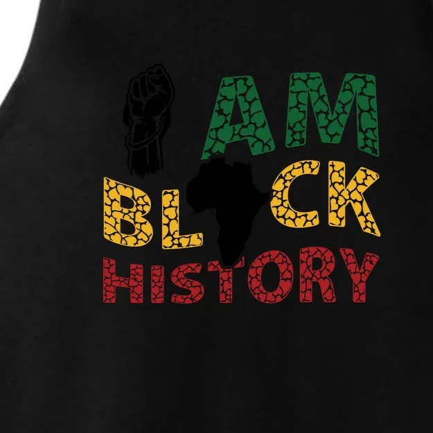 I Am Black History African American Black History Ladies Tri-Blend Wicking Tank