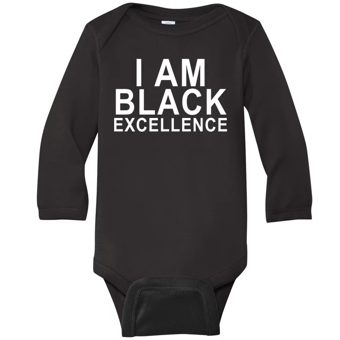 I Am Black Excellence Baby Long Sleeve Bodysuit