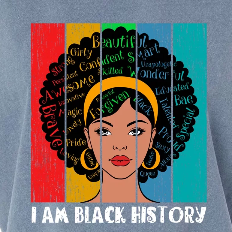 I Am Black History Melanin African American Juneteenth Gift Garment-Dyed Women's Muscle Tee