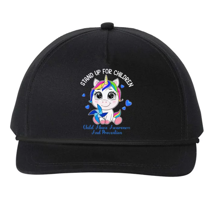 In April Blue Gnome Child Abuse Prevention Awareness Snapback Five-Panel Rope Hat