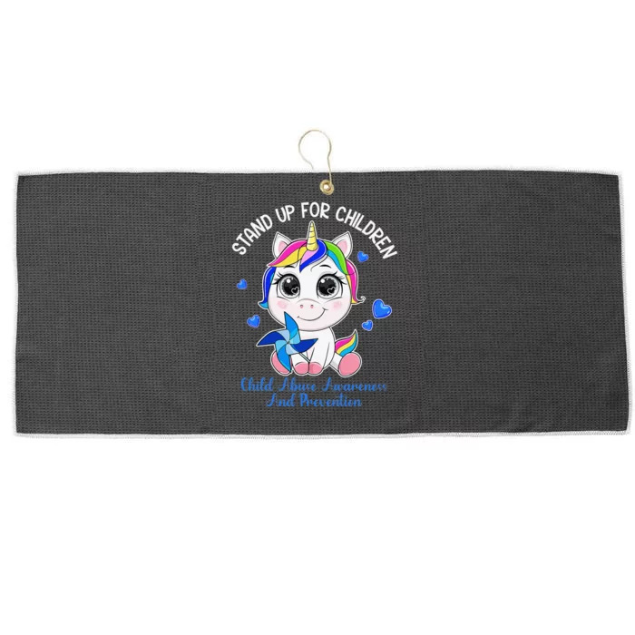 In April Blue Gnome Child Abuse Prevention Awareness Large Microfiber Waffle Golf Towel