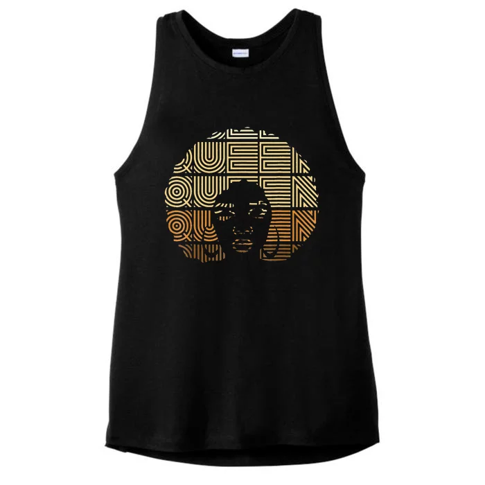 I Am Black History Month African American Queen Ladies Tri-Blend Wicking Tank