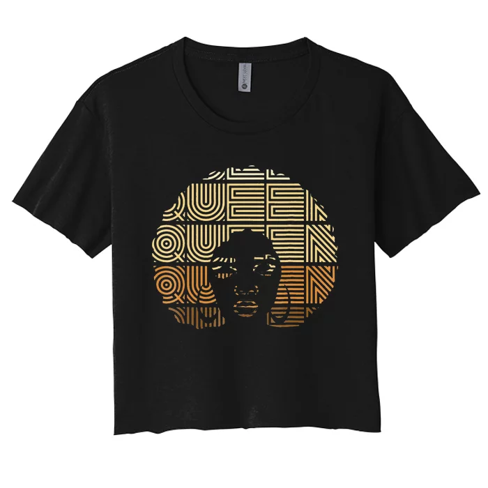 I Am Black History Month African American Queen Women's Crop Top Tee