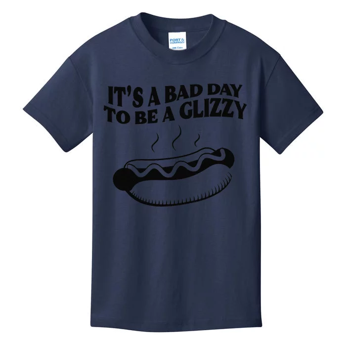 Its A Bad Day To Be A Glizzy Hot Dog Humor Sausage Lovers Kids T-Shirt