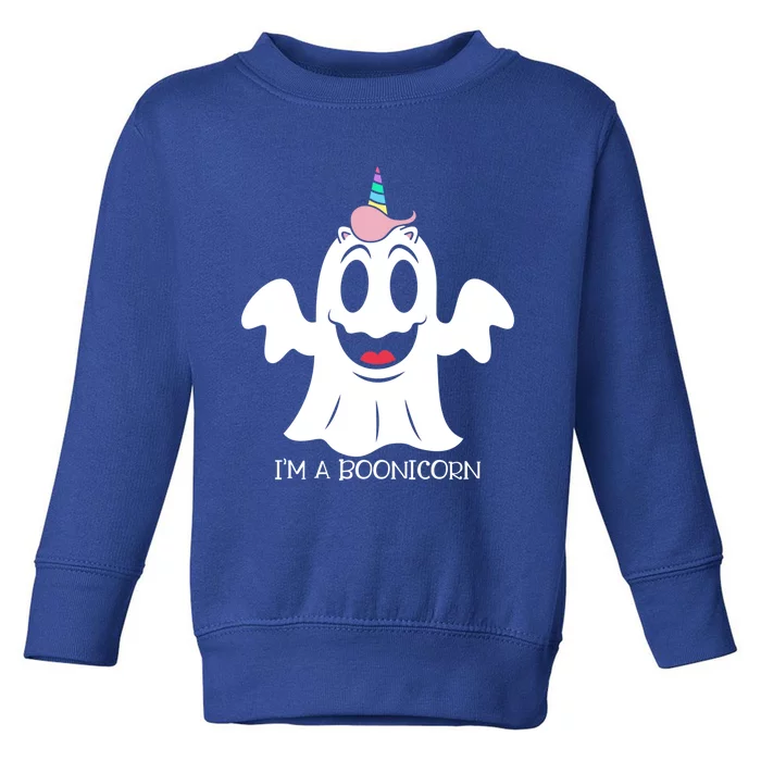 Im A Boonicorn Cute Unicorn Ghost Halloween Gift Toddler Sweatshirt