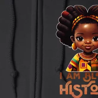 I Am Black History Month African American Melanin Queen Full Zip Hoodie