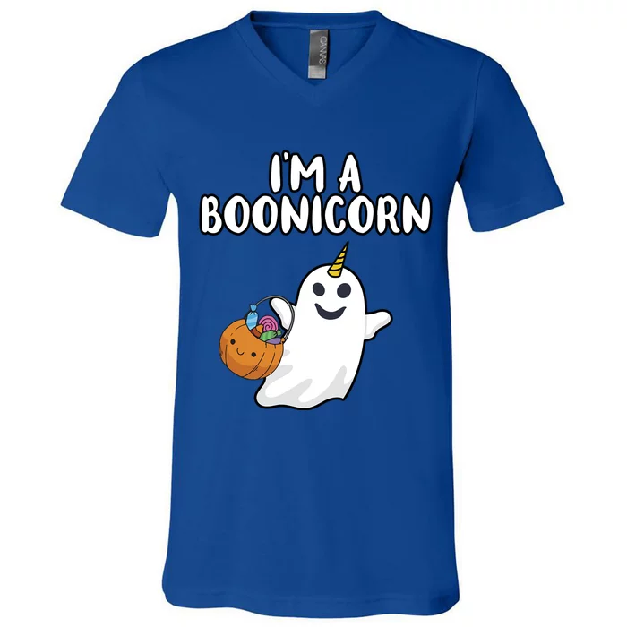 Im A Boonicorn Halloween Party Dress Unicorn Ghost Gift V-Neck T-Shirt