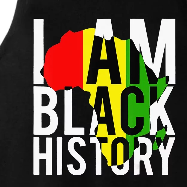 I Am Black History Month African American Pride Celebration Ladies Tri-Blend Wicking Tank