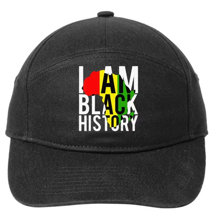 I Am Black History Month African American Pride Celebration 7-Panel Snapback Hat