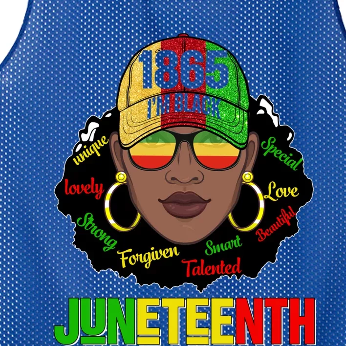 I Am Black Juneteenth Celebrating 1865 Black History Gift Mesh Reversible Basketball Jersey Tank