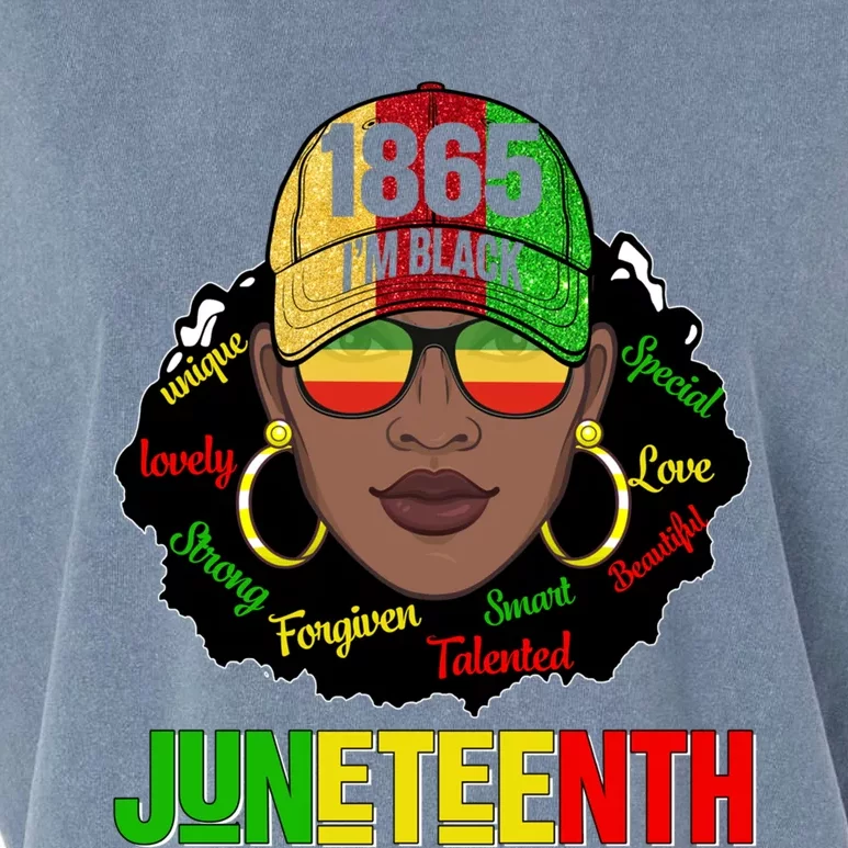 I Am Black Juneteenth Celebrating 1865 Black History Gift Garment-Dyed Women's Muscle Tee