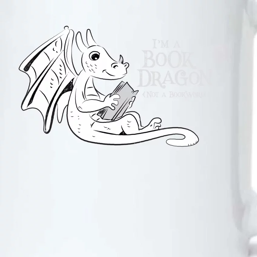 Im A Book Dragon Not A Bookworm Funny Graphic Gift Black Color Changing Mug