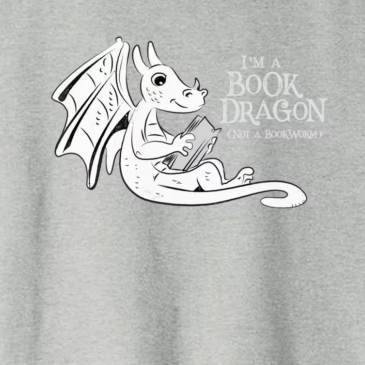 Im A Book Dragon Not A Bookworm Funny Graphic Gift Women's Crop Top Tee