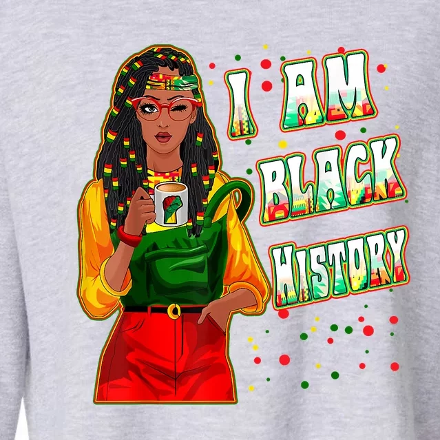 I Am Black History Black History Month Cropped Pullover Crew