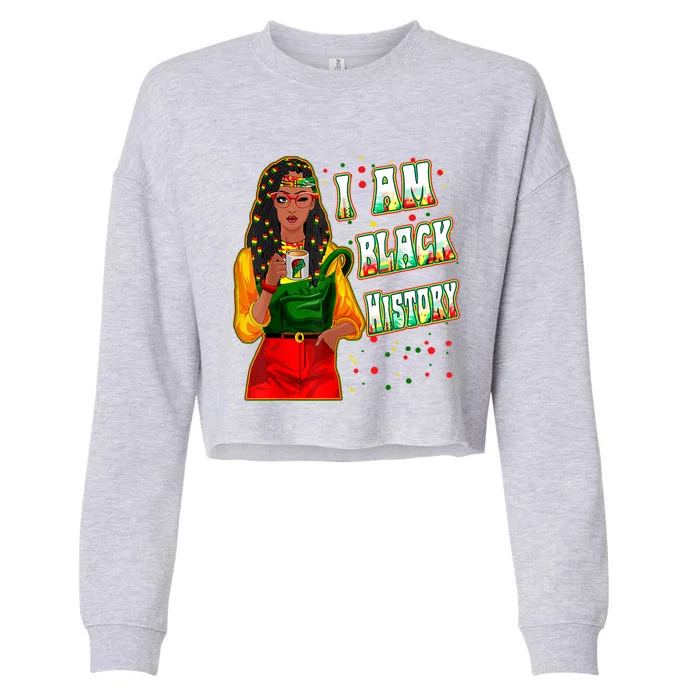 I Am Black History Black History Month Cropped Pullover Crew